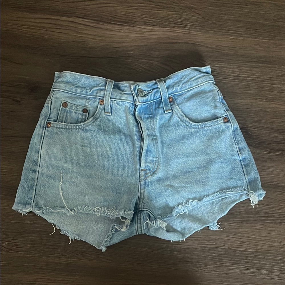 Levi's Light Blue Jean Shorts